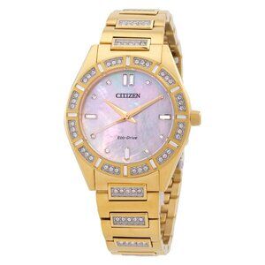 NWT Authentic Citizen Silhouette Crystal Eco-Drive Women's Watch